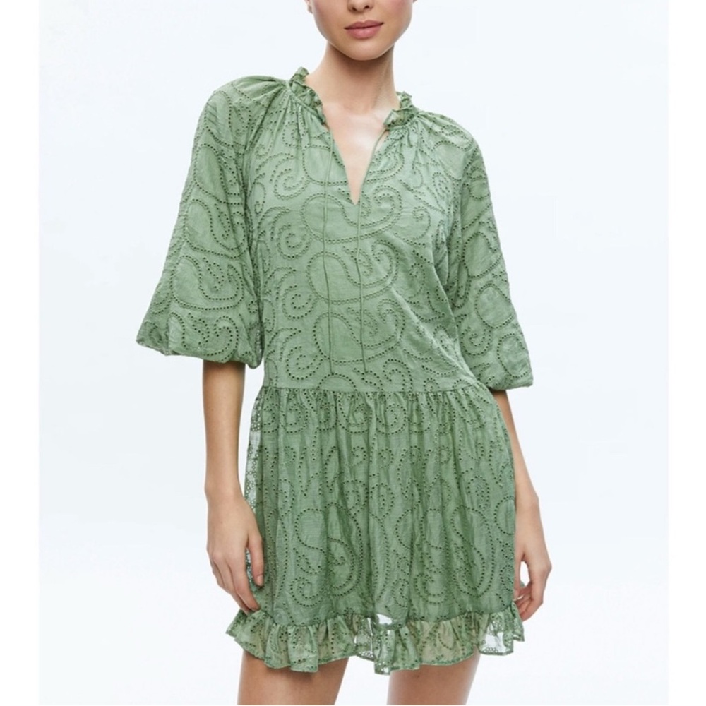 Alice + Olivia Sage Eyelet Dress